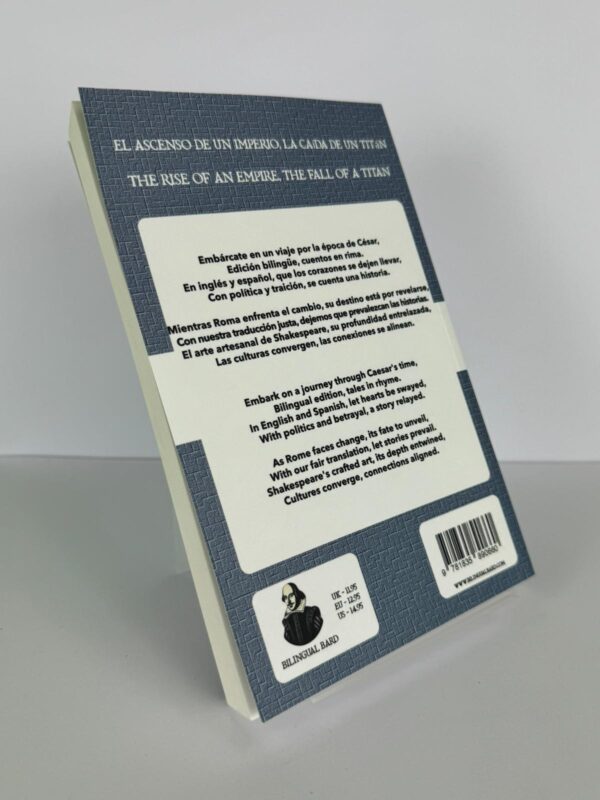 Julio César - Julius Caesar Spanish English Bilingual Edition Back